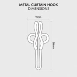 Renaissance Metal Curtain Hooks Chrome 1000 Pack