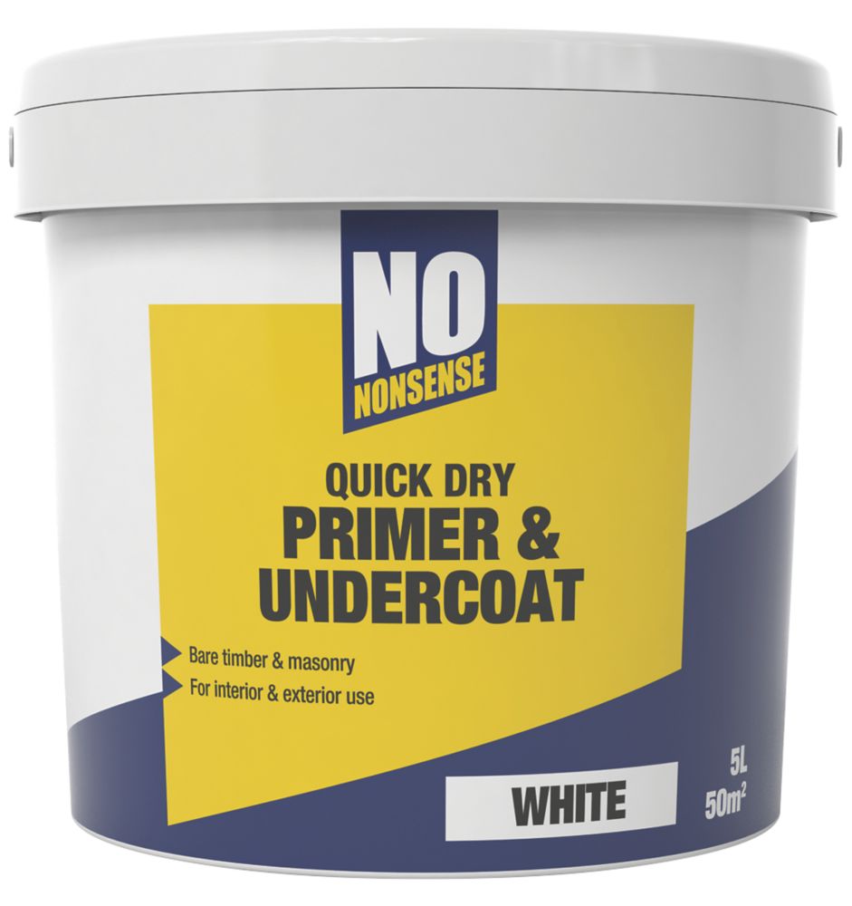 No Nonsense Primer & Undercoat White 5Ltr Screwfix