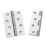 Smith & Locke Polished Chrome  Fixed Pin Butt Hinges  100mm x 71mm 2 Pack