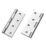 Smith & Locke Polished Chrome  Fixed Pin Butt Hinges  100mm x 71mm 2 Pack