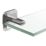 Swirl Swindale Chrome Tempered Glass & Zinc Alloy Bathroom Shelf 400mm x 107mm x 50mm