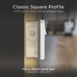 British General 900 Series 13A 2-Gang SP Switched Plug Socket White