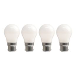LAP  B22 Mini Globe LED Light Bulb Milky 470lm 2.9W 4 Pack