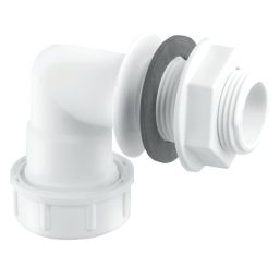 McAlpine Bent Overflow Tank Connector White 22mm