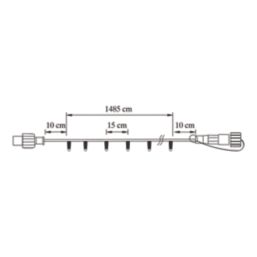 ExtendLite 100 LED Indoor & Outdoor Ice White Connectable String Christmas Light Extension Kit