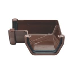 FloPlast  uPVC 90° Square Gutter Angle Brown 114mm