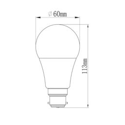 LAP Myko  B22 A60 RGB & White LED Smart Light Bulb 7.3W 806lm