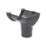 FloPlast  uPVC Round Stop End Outlet Anthracite Grey 112mm x 68mm