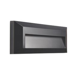 Saxby Pilot Outdoor LED Slim-Profile Brick Guide Light Surface-Mounted Black 2W 65lm