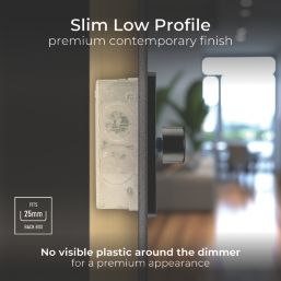 British General Evolve 1-Gang 2-Way LED Dimmer Switch  Matt Black with Black Inserts