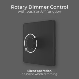 British General Evolve 1-Gang 2-Way LED Dimmer Switch  Matt Black with Black Inserts