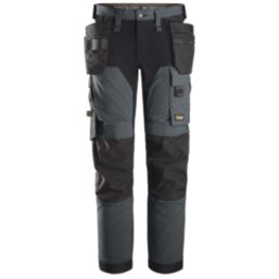 Snickers 6275 Shell Stretch Trousers Steel Grey  33" W 32" L