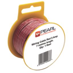 Pearl Consumables 5A 0.65mm² Automotive Cable 7m Coil Red
