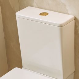 Brixton Dual-Flush Close Couple Cistern Flushing Button Brushed Brass