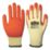 Site  Latex Builders Gloves Orange / Yellow Large