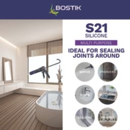 Bostik S21 Multipurpose Silicone Sealant Clear 310ml