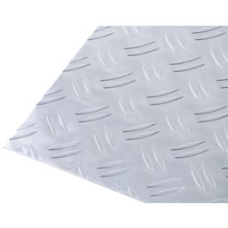 Rothley Checkerplate Protective Door Plate Aluminium 250mm x 500mm x 1.5mm