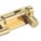Smith & Locke Necked Door Bolt Polished Brass 50mm