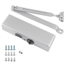 Smith & Locke 2-4 Series Fire Rated Overhead Door Closer Silver