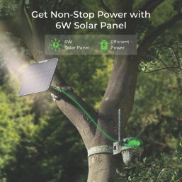 Reolink G450 Ranger Solar-Powered Black & Green Wired or Wireless 4K Indoor & Outdoor Cylinder Security Camera