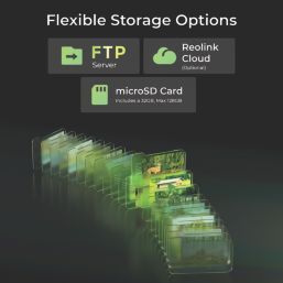 Reolink G450 Ranger Solar-Powered Black & Green Wired or Wireless 4K Indoor & Outdoor Cylinder Security Camera