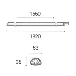 4lite Advantage Single 6ft LED IP65 Batten 25W 3400lm 220-240V