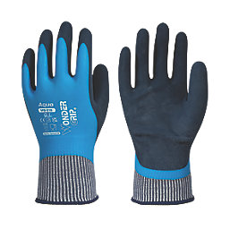 Wonder Grip WG-318 Aqua Protective Work Gloves Blue Large