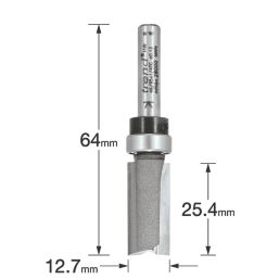 Trend 46/95X1/4TC 1/4" Straight Router Cutter 12.7mm x 25.4mm