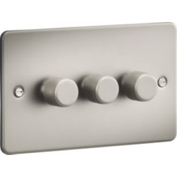 Knightsbridge  3-Gang 2-Way LED Intelligent Dimmer Switch  Pearl