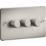 Knightsbridge  3-Gang 2-Way LED Intelligent Dimmer Switch  Pearl