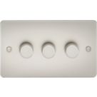 Knightsbridge  3-Gang 2-Way LED Intelligent Dimmer Switch  Pearl