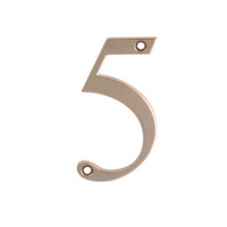 Fab & Fix Door Numeral 5 Gold 80mm