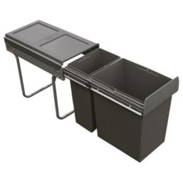 Hafele  Kitchen Cabinet Pull-Out Bin Grey 30Ltr