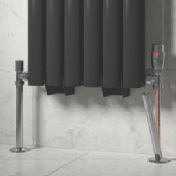 ETAL Enzo Radiator Pipe Covers and Collars Set  Chrome 16mm x 200mm 4 Pieces