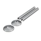 ETAL Enzo Radiator Pipe Covers and Collars Set  Chrome 16mm x 200mm 4 Pieces