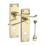 Smith & Locke  Fire Rated WC Door Handles Pair Polished Brass