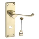 Smith & Locke  Fire Rated WC Door Handles Pair Polished Brass