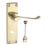 Smith & Locke  Fire Rated WC Door Handles Pair Polished Brass