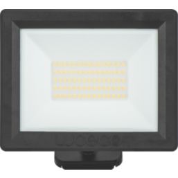 Luceco Essence Outdoor LED Floodlight with Ball Joint Black 50W 5250lm