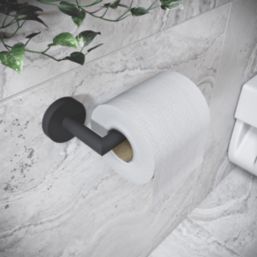 Croydex Epsom Flexi-Fix Toilet Roll Holder Black