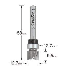 Trend 46/91X1/4TC 1/4" Straight Router Cutter 12.7mm x 9.5mm