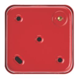 Contactum  13A Switched Metal Clad Secret Key Fused Spur with Neon Red with White Inserts