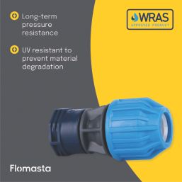 Flomasta  MDPE Copper Adaptor 20mm x 15mm