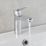 Swirl Caldew Silver 151mm Standard Round Head Mono Basin Mixer Tap  With Clicker Waste