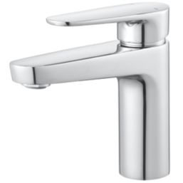 Swirl Caldew Silver 151mm Standard Round Head Mono Basin Mixer Tap  With Clicker Waste