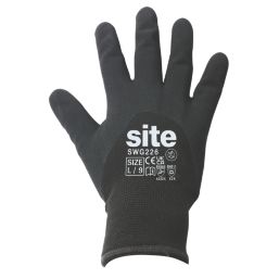 Site  Thermal Nitrile Gloves Black Medium