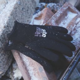 Site  Thermal Nitrile Gloves Black Medium