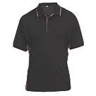 Site Barchan Moisture Wicking Polo Black X Large 48 1/2" Chest