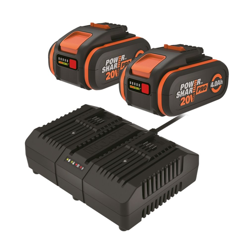 Worx WG743E.1 40V 2 x 4.0Ah Lithium PowerShare Cordless 40cm Push