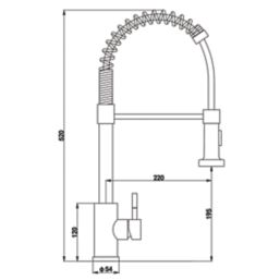 ETAL Contra  Pull-Out Kitchen Mixer Tap Chrome